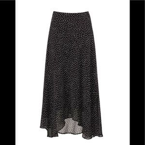 CAbi Black and White Asymmetrical Sinatra Skirt